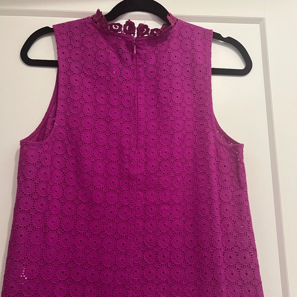 Kensie Magenta Eyelet sleeveless blouse - Picture 3 of 8